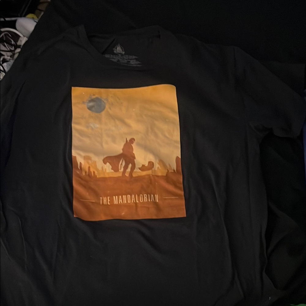 The Mandalorian Black Graphic T-Shirt